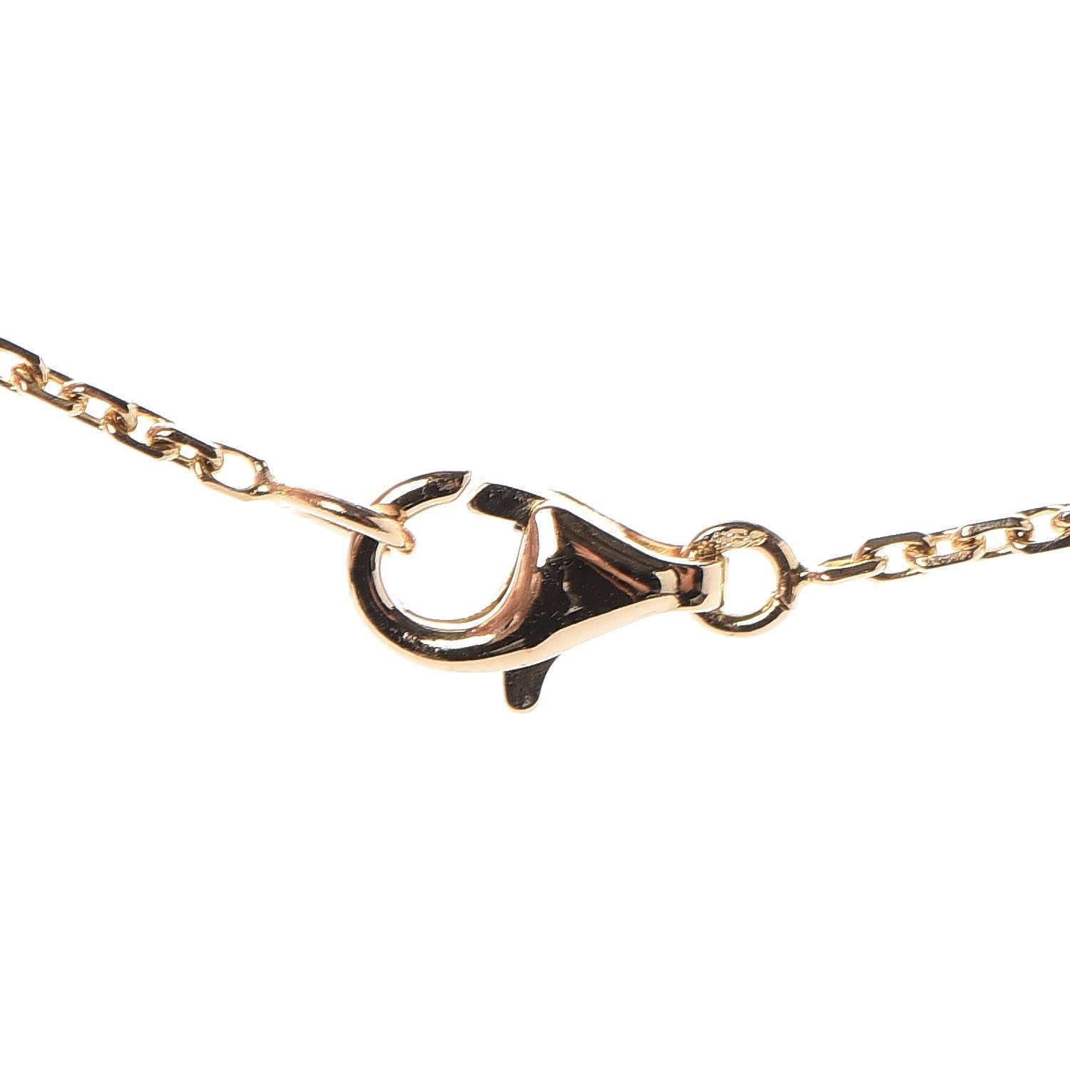 Van Cleef & Arpels 18K Yellow Gold Carnelian Vintage Alhambra Pendant Necklace 6 of 6