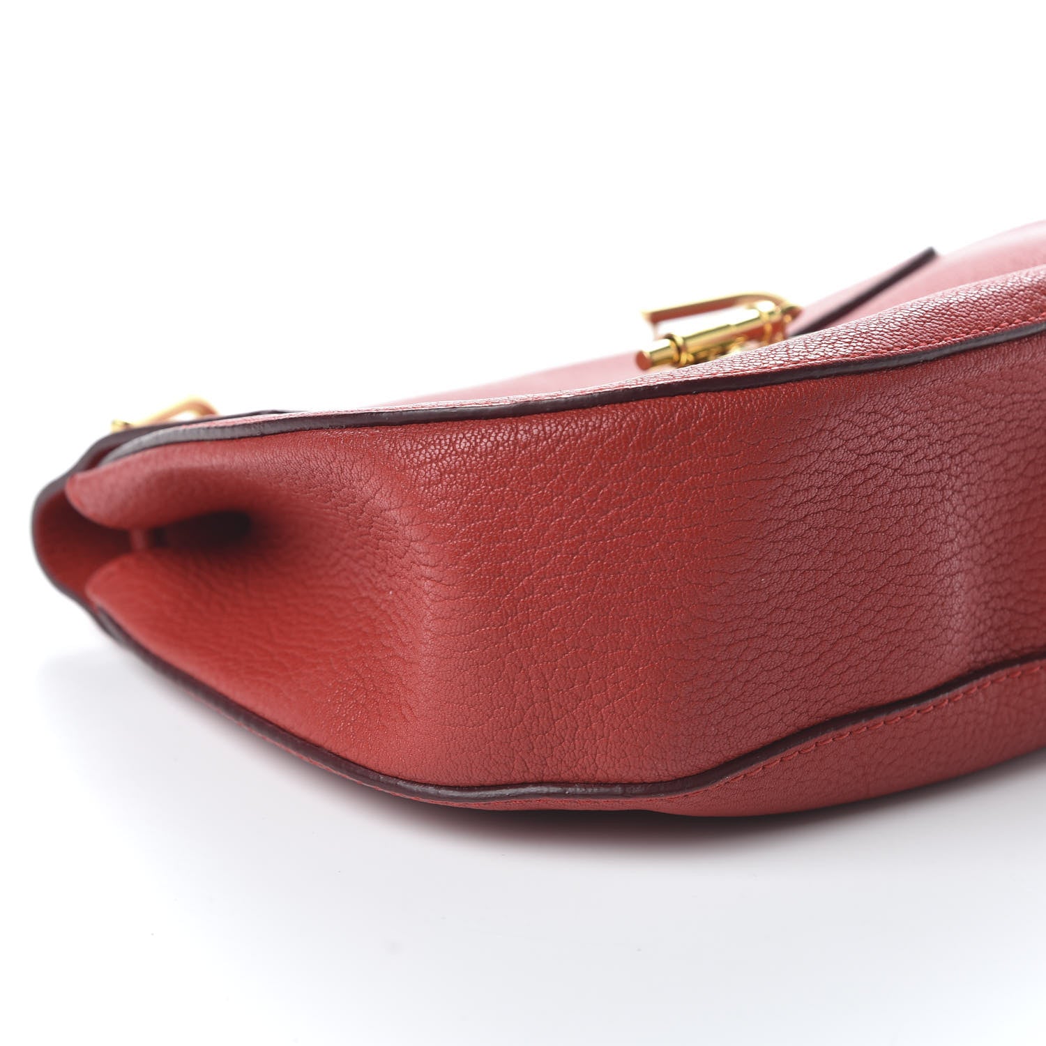 Chloe Grained Lambskin Drew Shoulder Bag Plaid Red 6 of 11