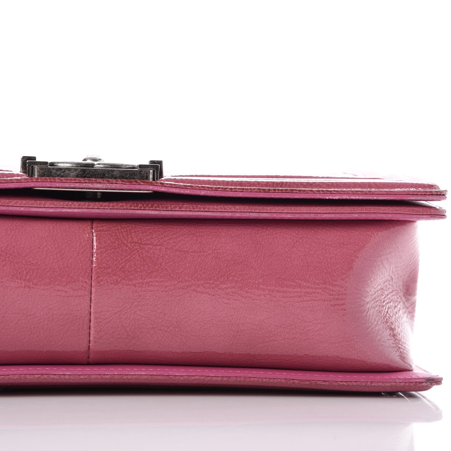 Chanel Distressed Patent Quilted New Medium Boy Flap Pink 18 of 20