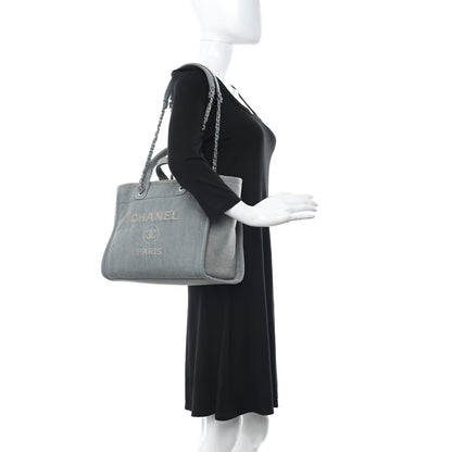 Chanel Denim Small Deauville Tote Light Blue 2 of 13