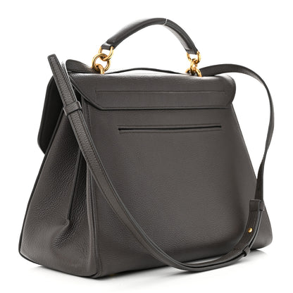 Salvatore Ferragamo Calfskin Medium Margot Top Handle Satchel Flannel 3 of 12