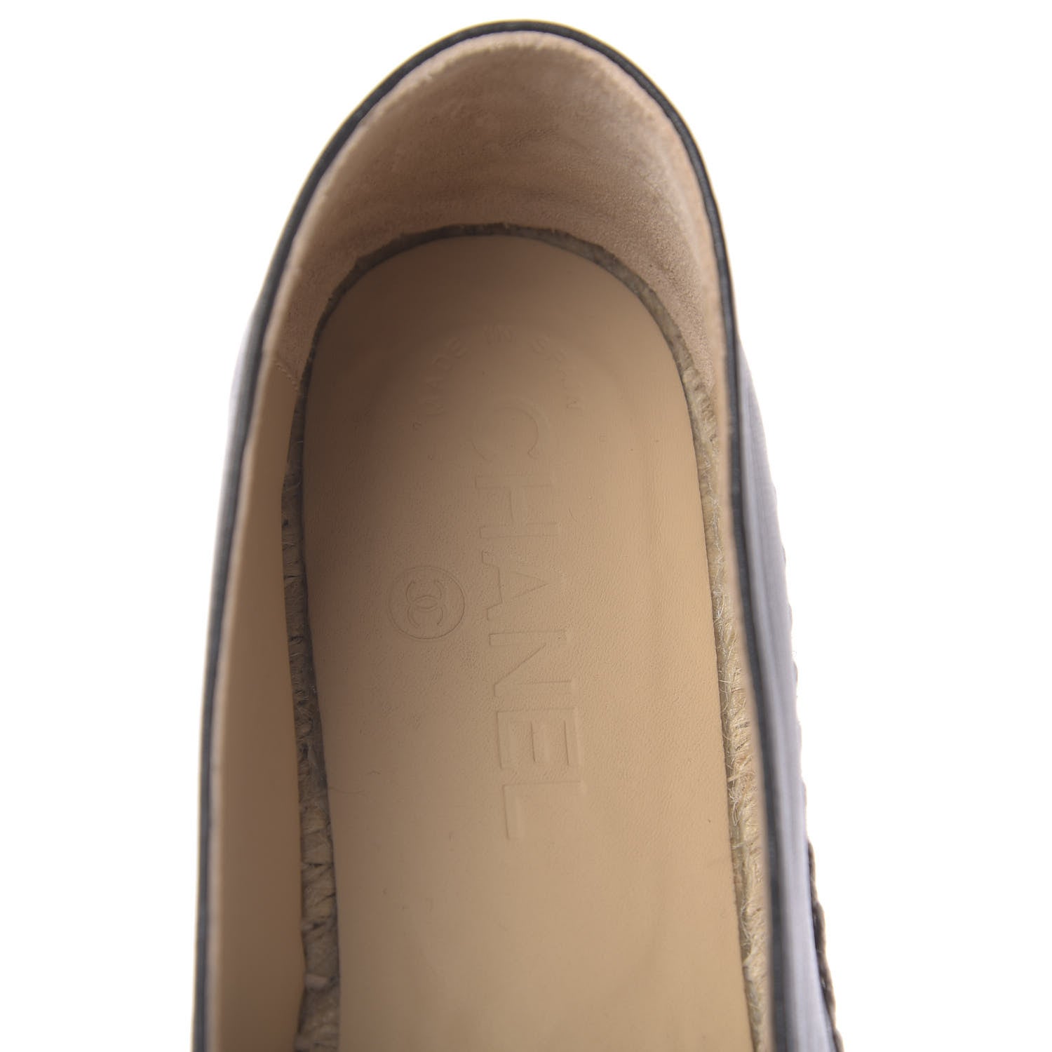 Chanel Lambskin CC Espadrilles 38 Black 6 of 10