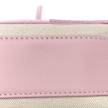 Balenciaga Cotton Canvas Satin Calfskin Navy Cabas XS Natural Pink 14 of 16