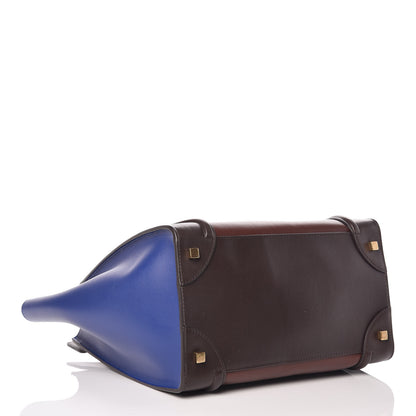 Celine Smooth Calfskin Mini Tri-Color Luggage Acajou 4 of 9