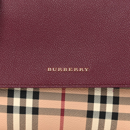 Burberry Haymarket Check Small Loxley Crossbody Dark Plum 7 of 9