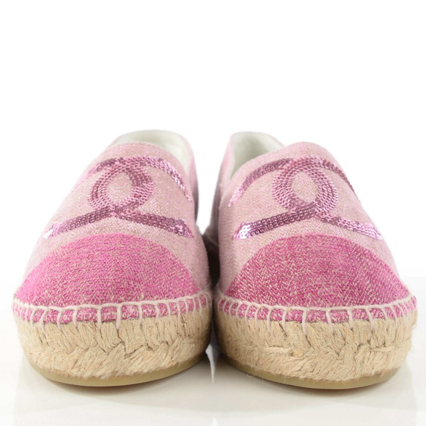 Toile Sequin CC Espadrilles 37 Pink Dark Pink