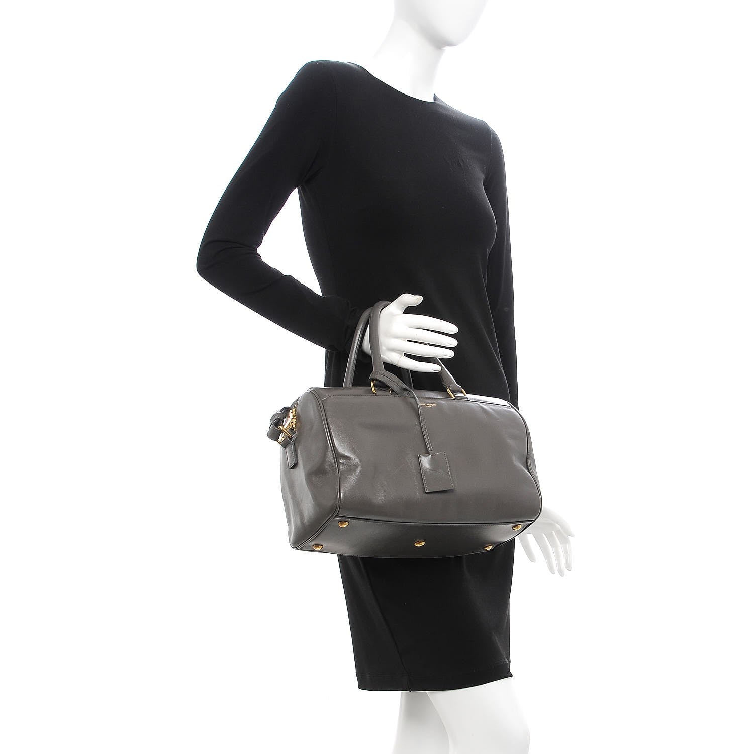 Saint Laurent Calfskin Classic Duffle 6 Earth 3 of 12