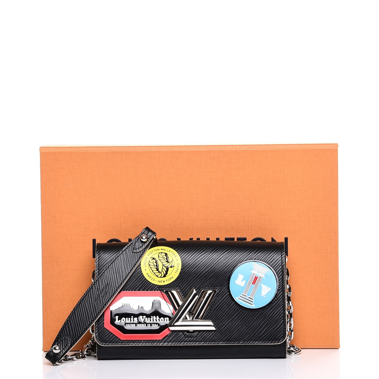 Louis Vuitton Epi World Tour Twist Chain Wallet Black 8 of 8