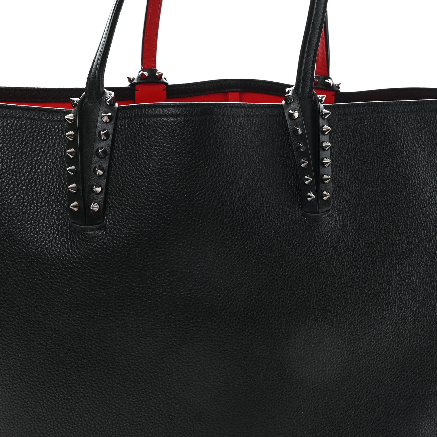 Calfskin Spikes East West Cabata Tote Black