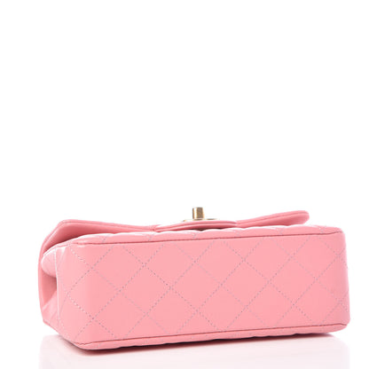Chanel Lambskin Quilted Mini Rectangular Flap Pink 4 of 10