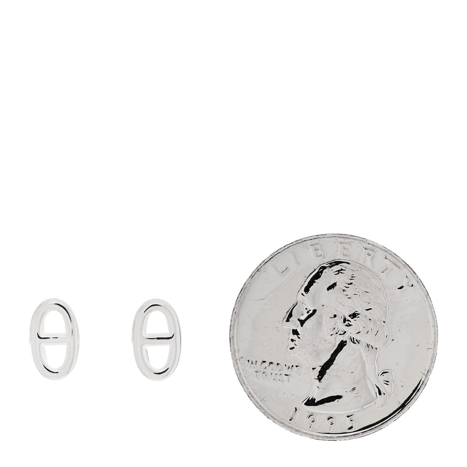 Hermes Sterling Silver TPM Farandole Earrings 2 of 5