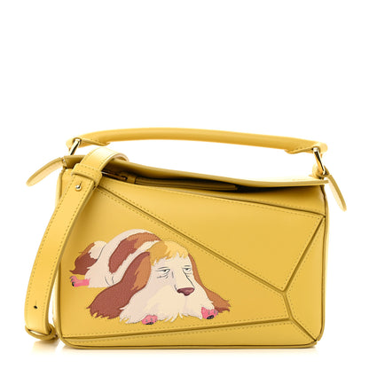 Loewe X HOWLS MOVING CASTLE Satin Calfskin Small Heen Puzzle Dark Yellow 1 of 9