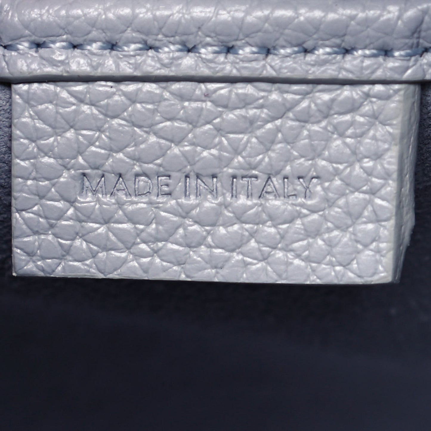 Drummed Calfskin Nano Luggage Pearl