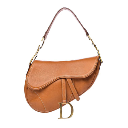 Christian Dior Calfskin Saddle Bag Tan 1 of 16