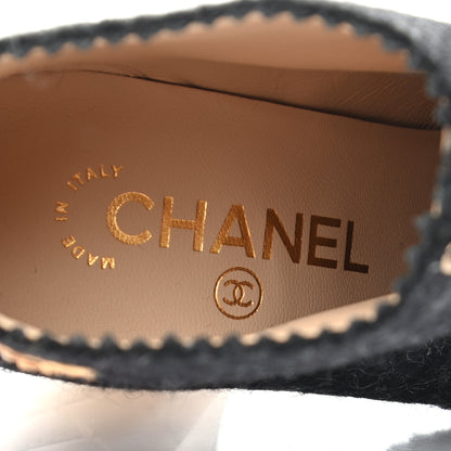 Chanel Chine Felt Short Boots 36.5 Black 8 of 8