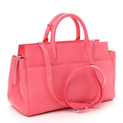 Saint Laurent Grained Calfskin Small Cabas Rive Gauche Rose Clair 3 of 9