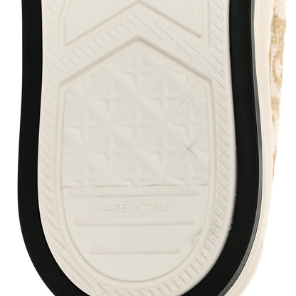 Christian Dior Canvas Lurex Oblique Walk'N'Dior Platform Sneakers 37.5 Pale Gold 8 of 9
