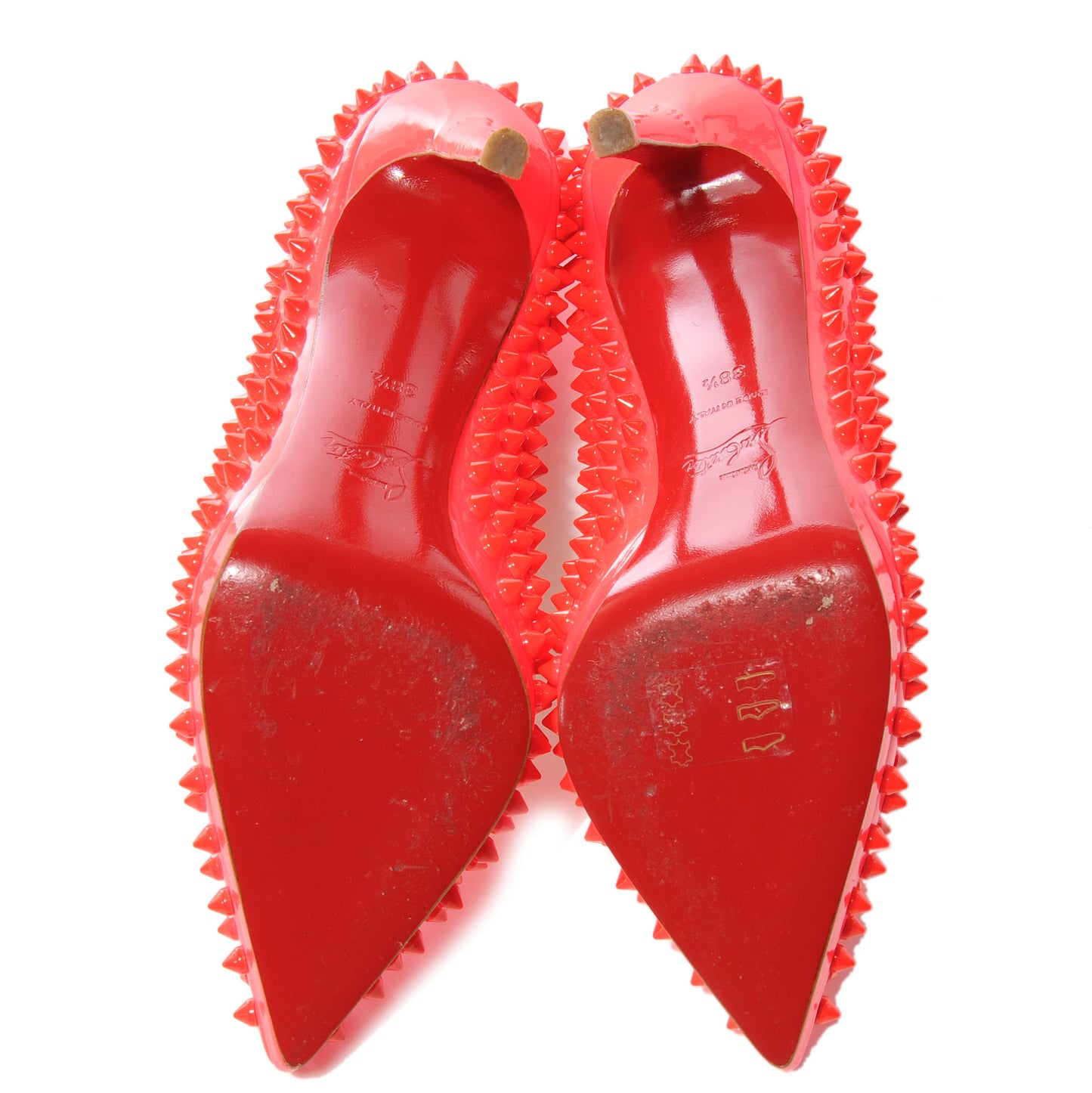 Patent Pigalle Plato Spikes 120 Pumps 38.5 Fluo Rose Paris