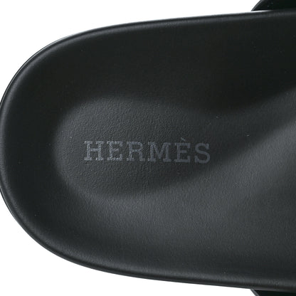 Hermes Calfskin Womens Chypre Sandals 35 Black 7 of 9