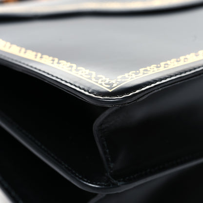 Gucci Calfskin Bamboo Medium Thiara Top Handle Bag Black 12 of 15