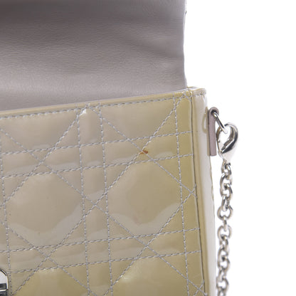 Christian Dior Patent Cannage New Lock Pouch Beige 8 of 13