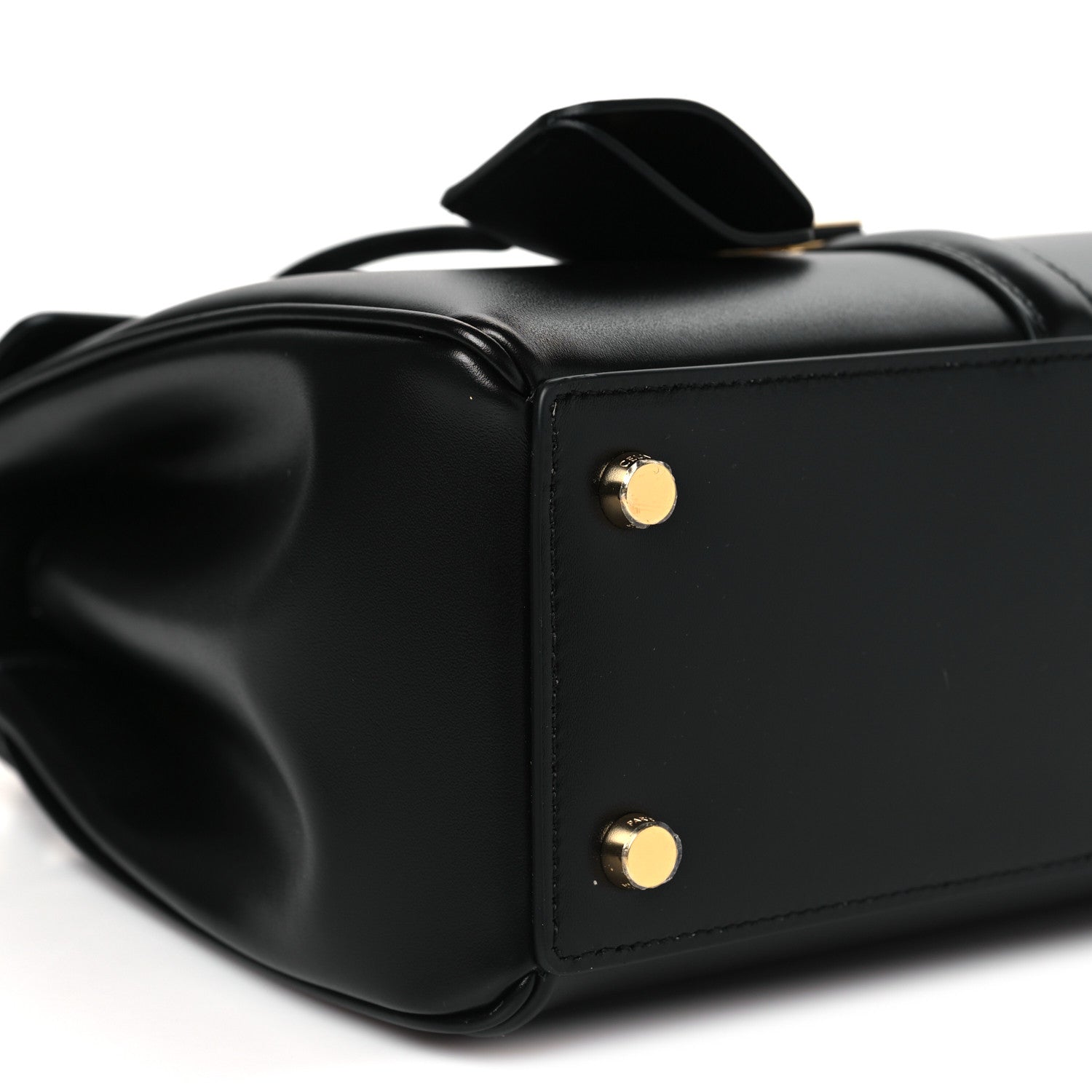 Celine Satinated Calfskin Small 16 Top Handle Bag Black 9 of 10