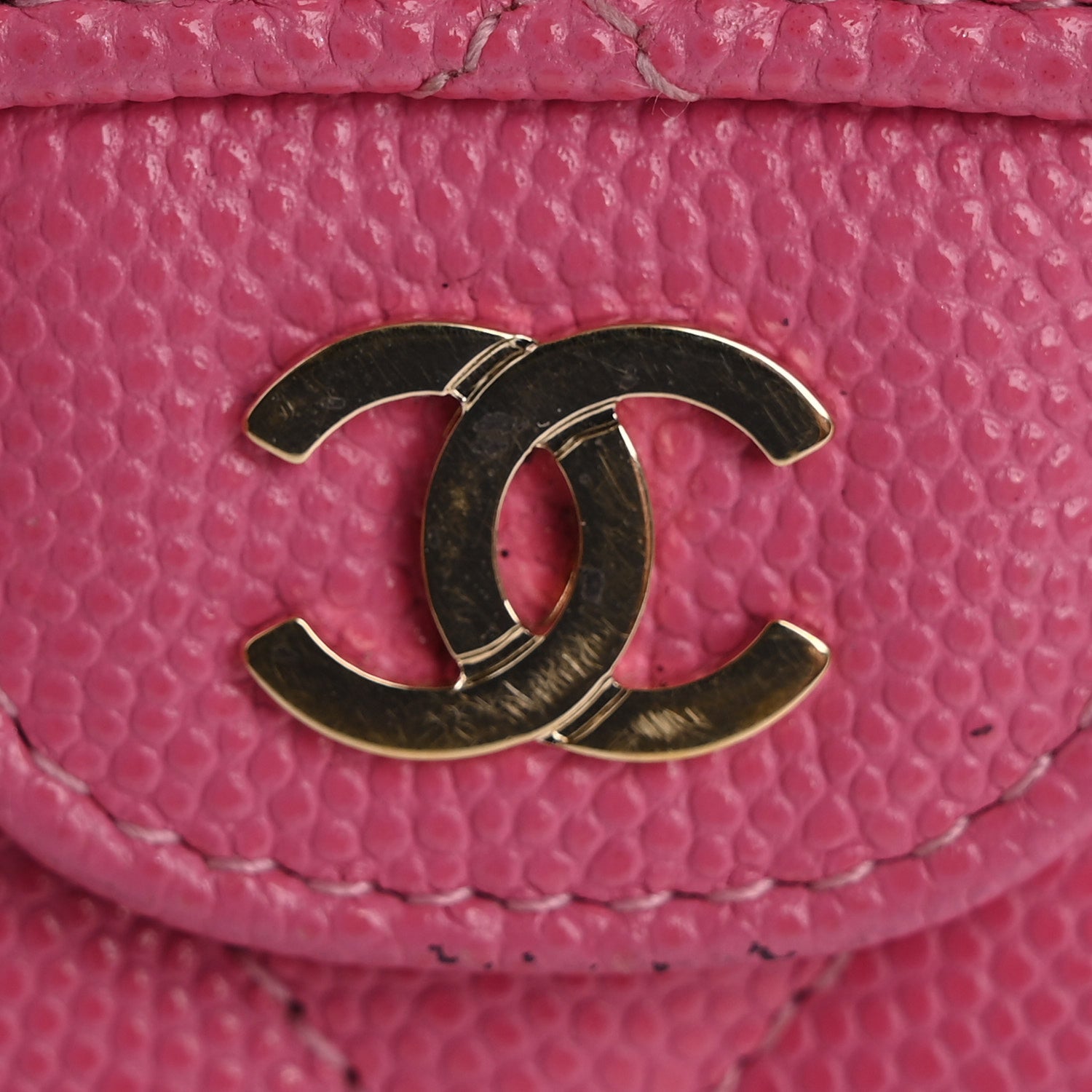 Chanel Caviar Quilted Compact Flap Wallet Pink 9 of 13