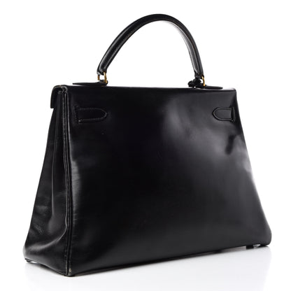 Hermes Box Kelly Retourne 32 Black 3 of 49