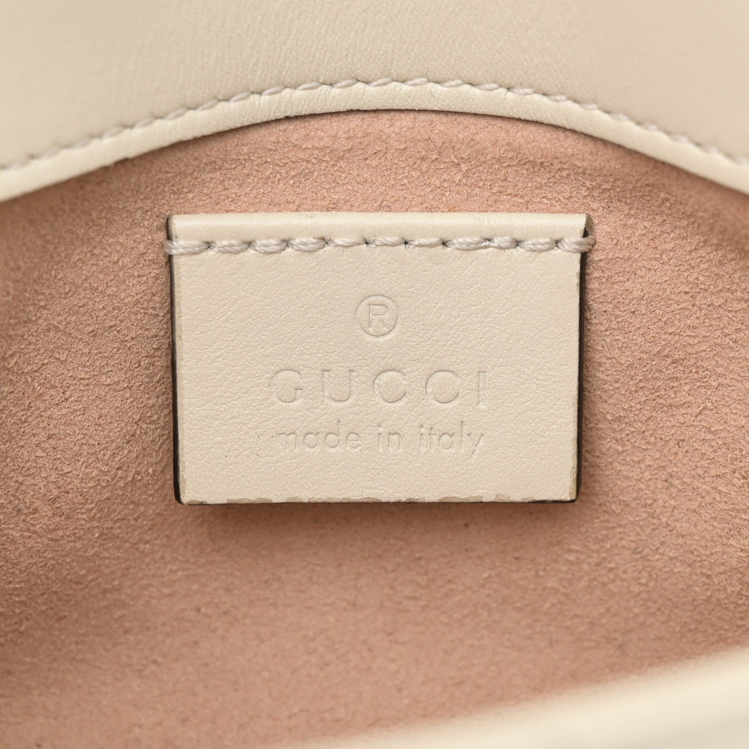 Gucci Calfskin Matelasse Super Mini GG Marmont Shoulder Bag White 6 of 11