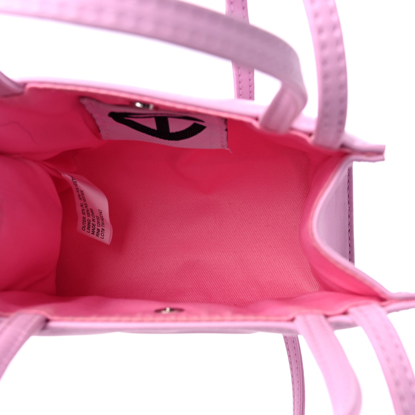 Vegan Leather Small Shopping Bag Bubblegum