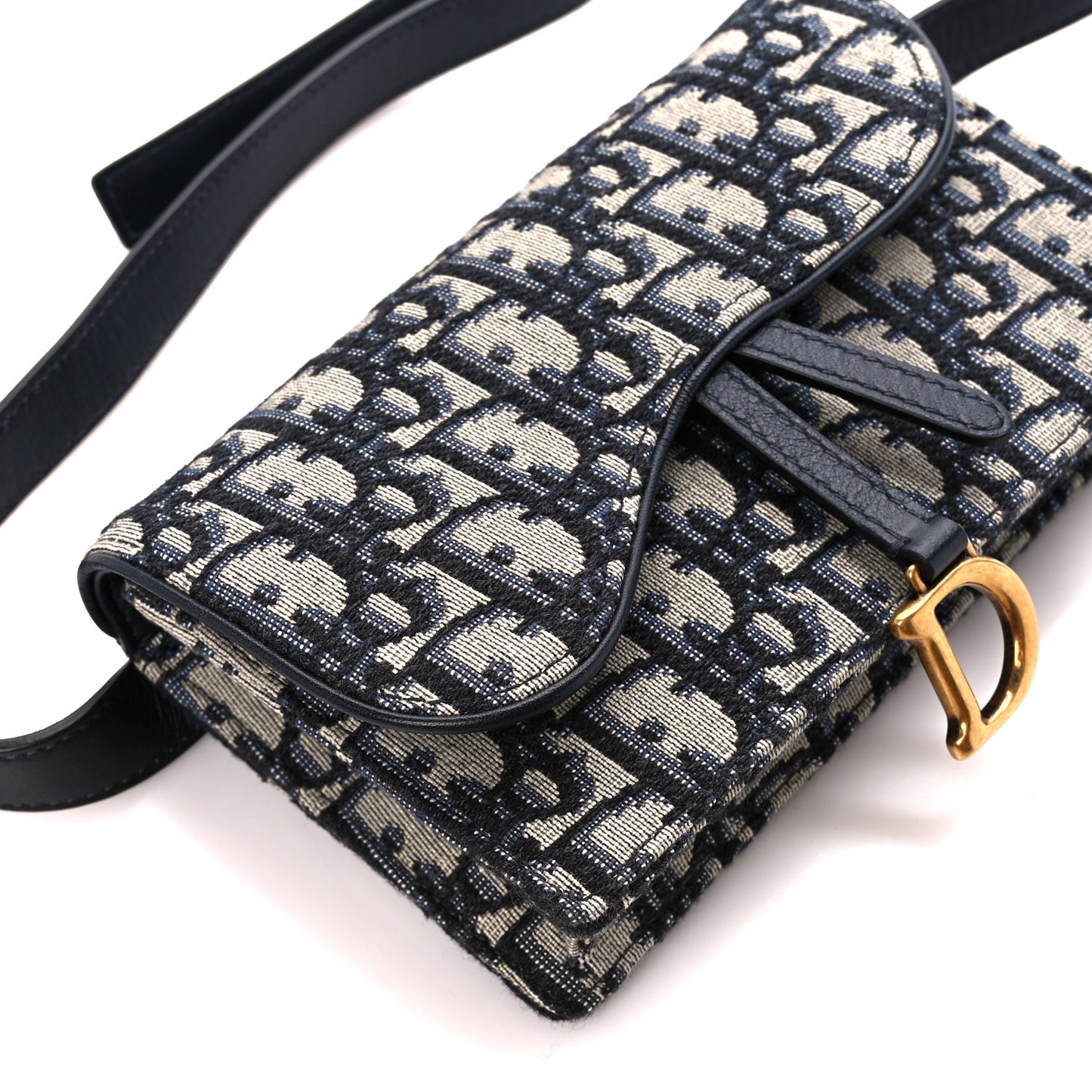 Oblique Saddle Belt Bag Blue