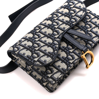 Christian Dior Oblique Saddle Belt Bag Blue 10 of 11