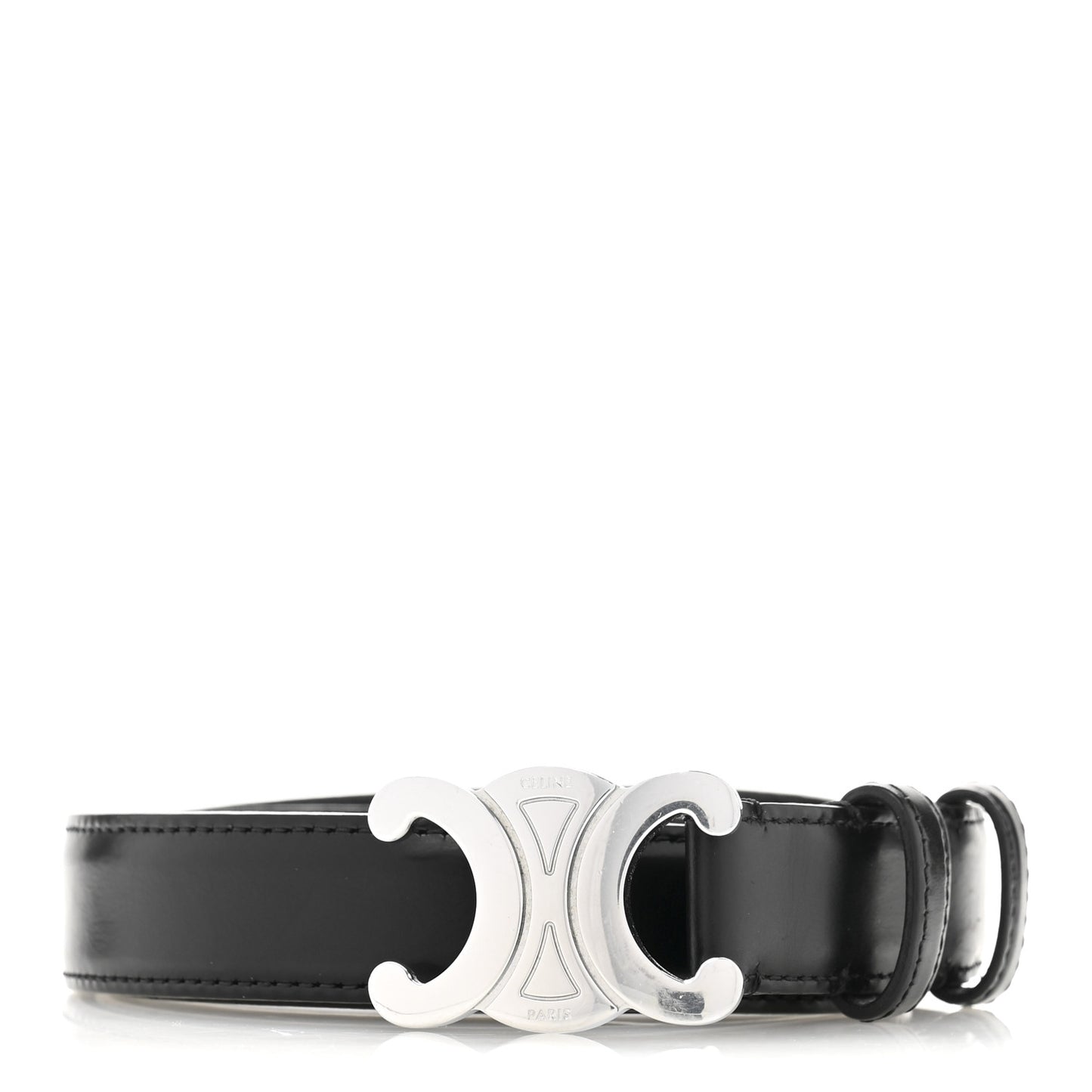 Taurillon Calfskin Medium 25mm Triomphe Belt 90 36 Black