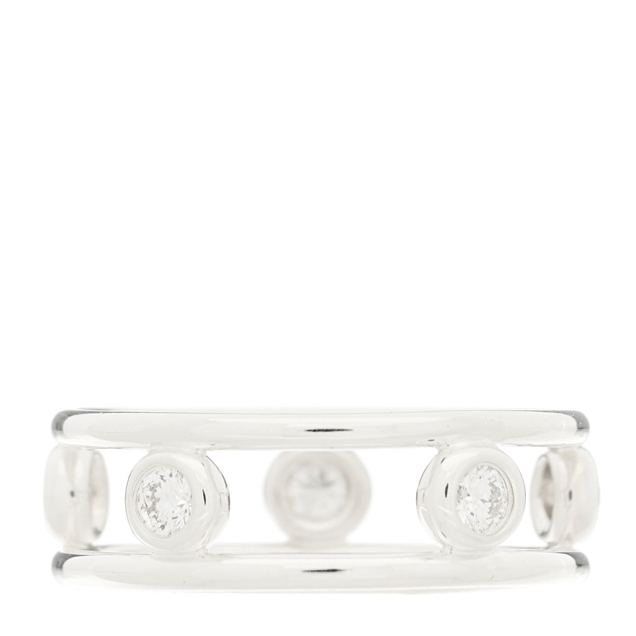 Sterling Silver Diamond Elsa Peretti Diamonds by the Yard Ring 52 6
