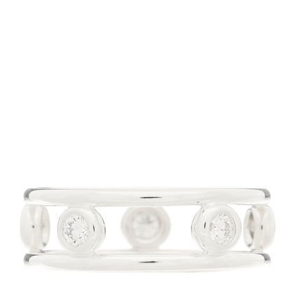 Tiffany Sterling Silver Diamond Elsa Peretti Diamonds by the Yard Ring 52 6 3 of 4