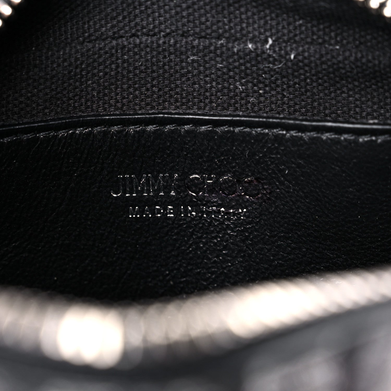 Jimmy Choo Glitter JC Logo Camera Bag Silver Black 6 of 10
