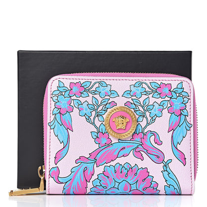 Versace Calfskin Voyage Barocco Print Zip Around Wallet Multicolor 7 of 7