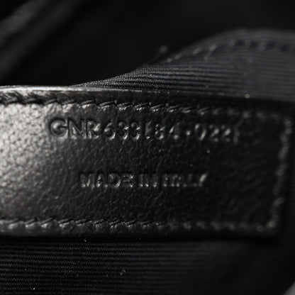 Saint Laurent Crinkled Calfskin Matelasse Monogram Medium Niki Chain Satchel Black 7 of 14