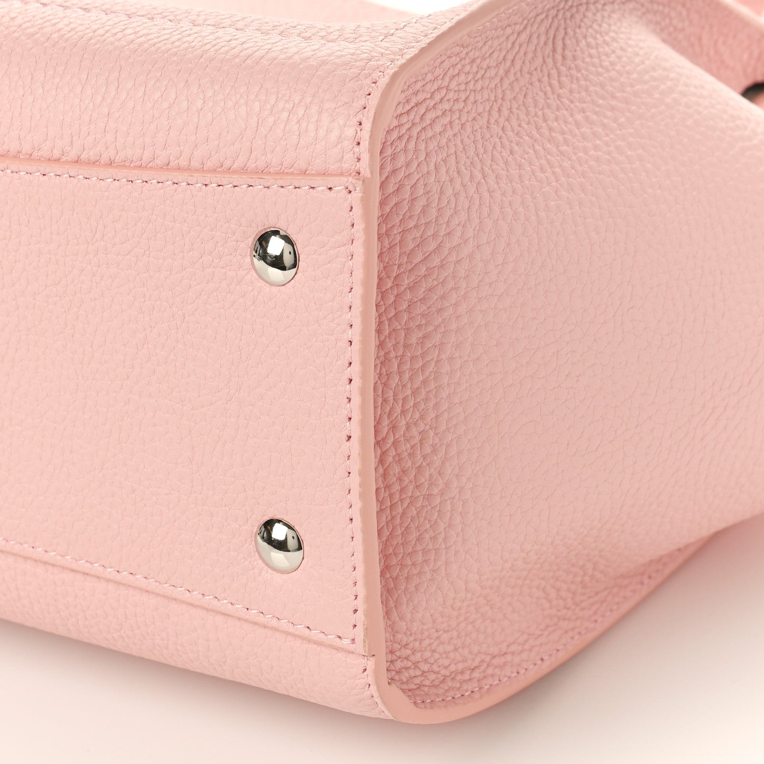 Salvatore Ferragamo Hammered Calfskin Double Handle Small Amy Tote Cinder Rose 8 of 8