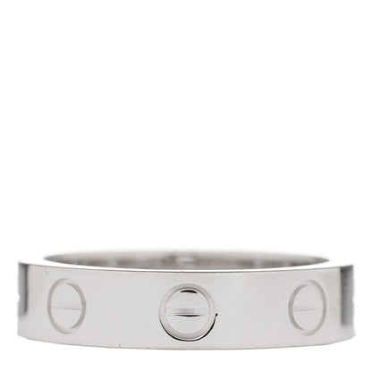 Cartier 18K White Gold Diamond 4mm LOVE Wedding Band Ring 47 4 3 of 4