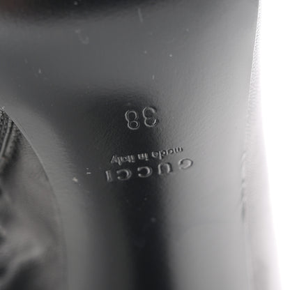 Gucci Calfskin Knee High Horsebit Crystal Heel Boots 38 Black 7 of 9