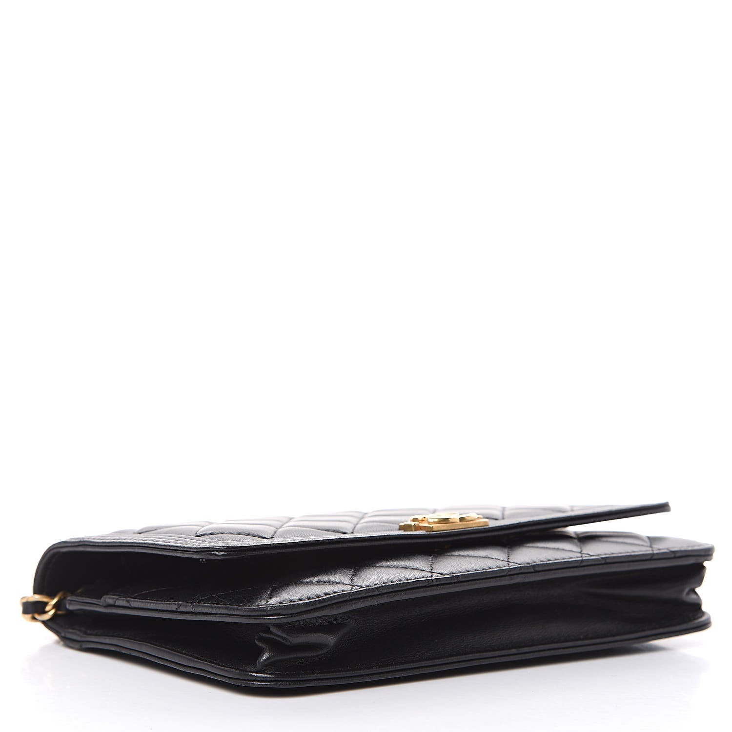 Chanel Lambskin Quilted Boy Wallet On Chain WOC Black 4 of 13