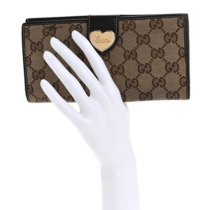 Gucci Monogram Heart Continental Wallet Dark Brown 2 of 12