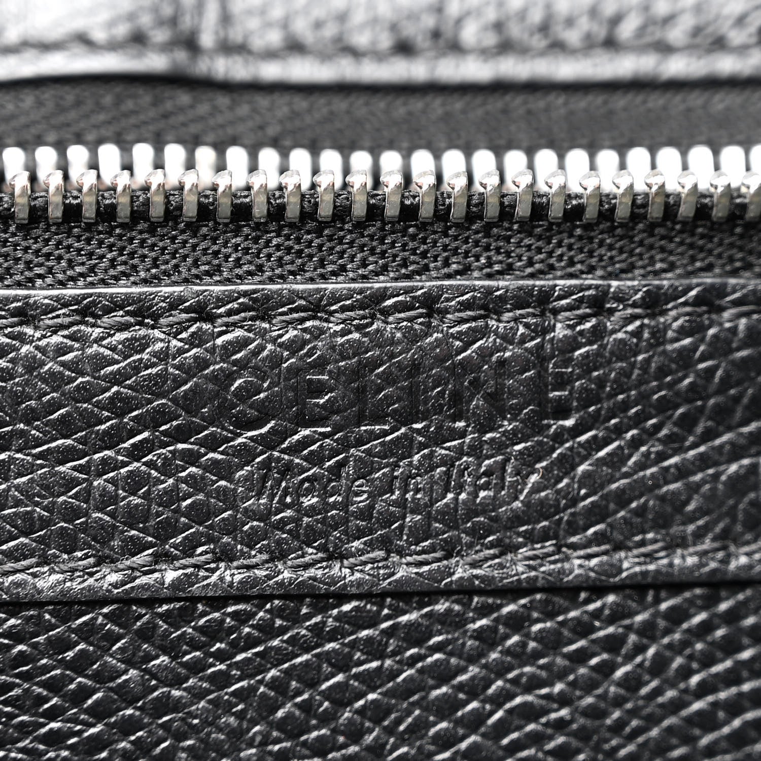 Celine Grained Calfskin Small Vertical Cabas Black 6 of 12