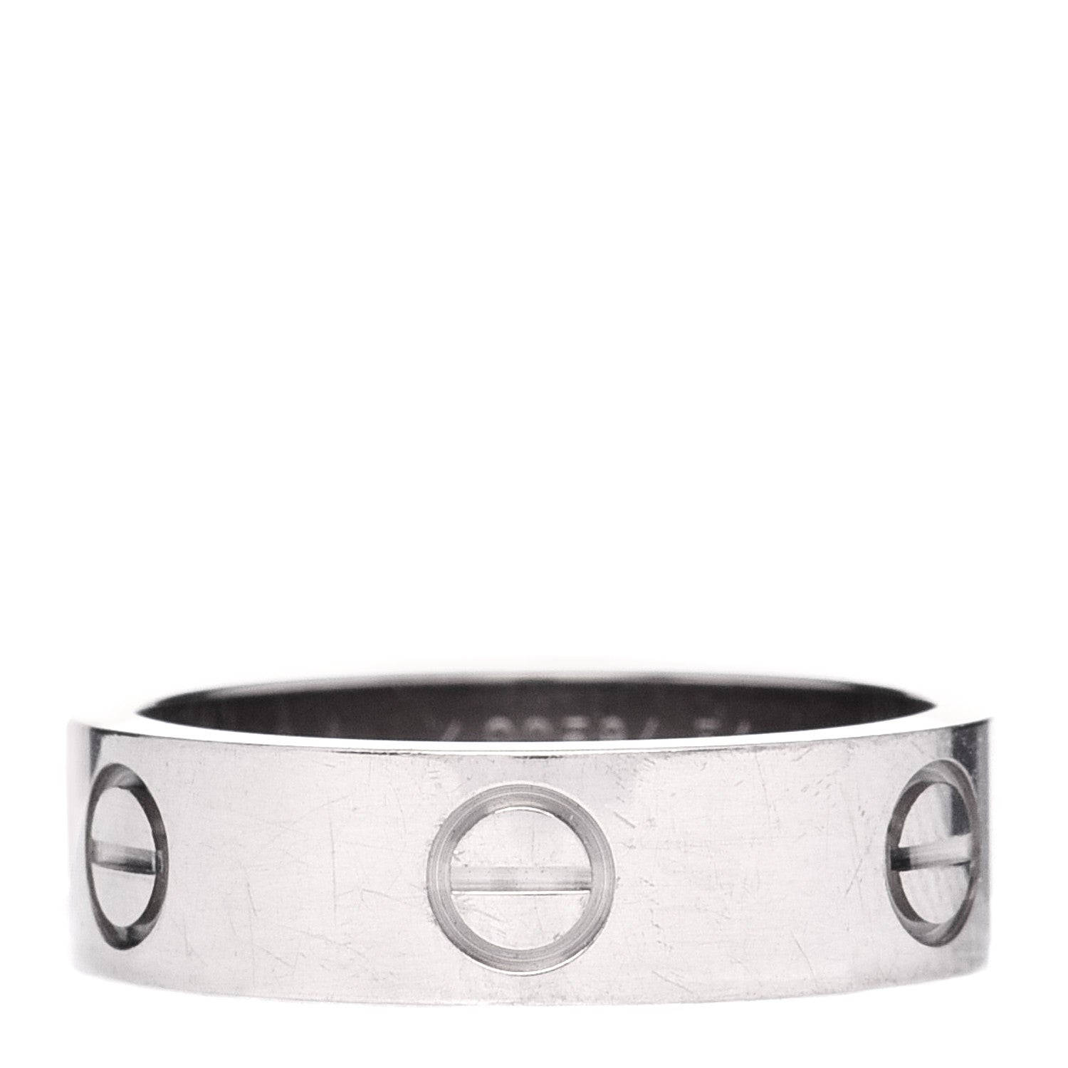 Cartier 18K White Gold 5.5mm LOVE Ring 54 6.75 1 of 6
