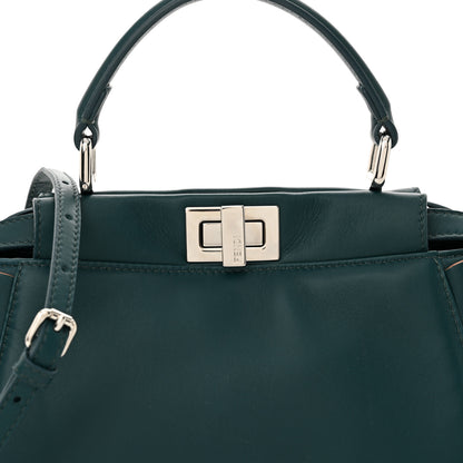 Fendi Nappa Waves Bi-Color Mini Peekaboo Iconic Satchel Ocean 8 of 10