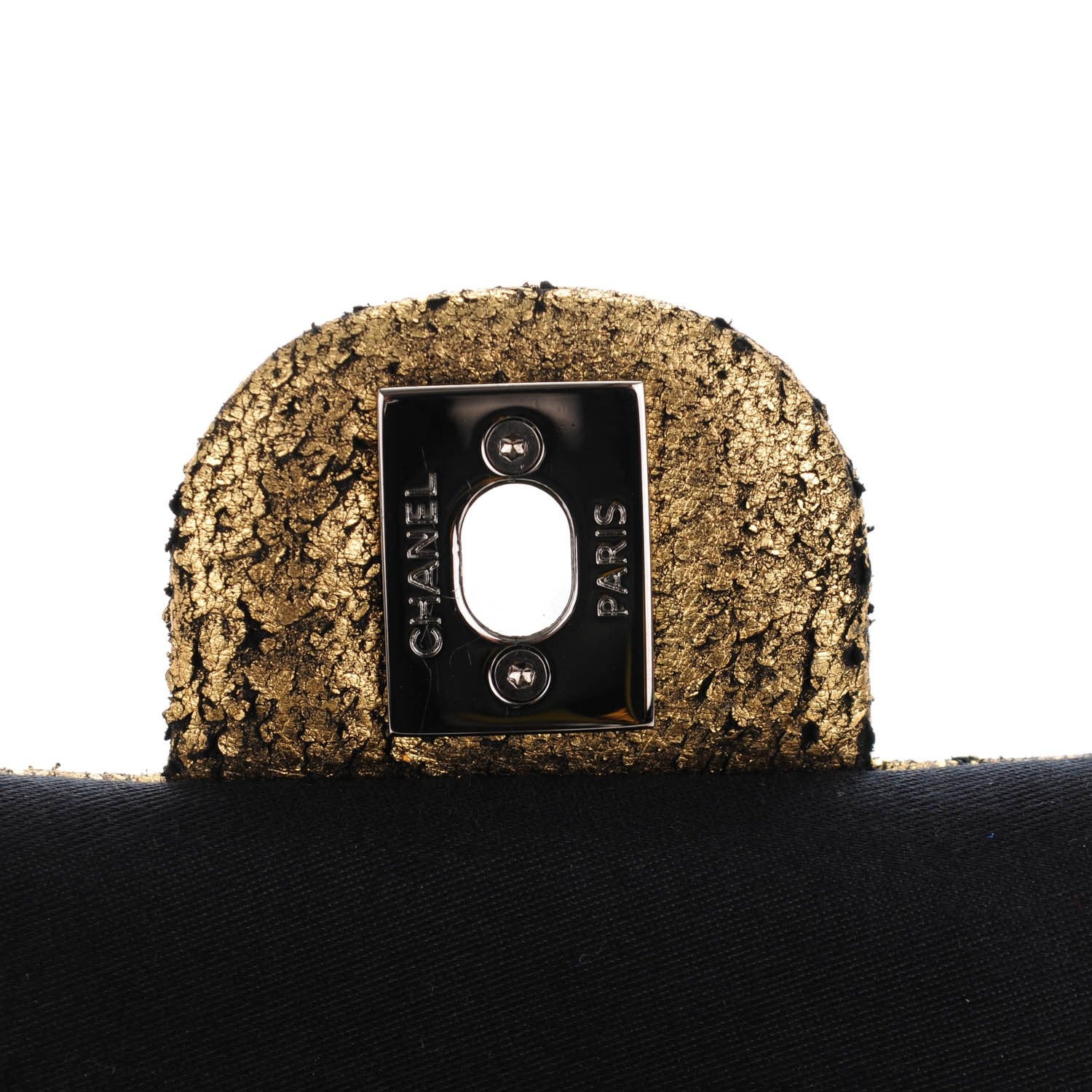 Chanel Lambskin Mineral Nights Wristlet Gold Black 6 of 8