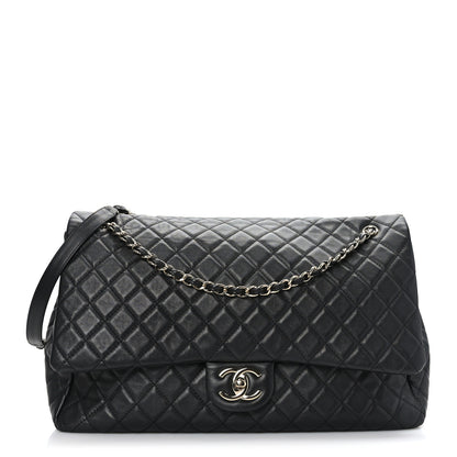 Chanel Calfskin Quilted XXL Travel Flap Bag Black 1 of 9