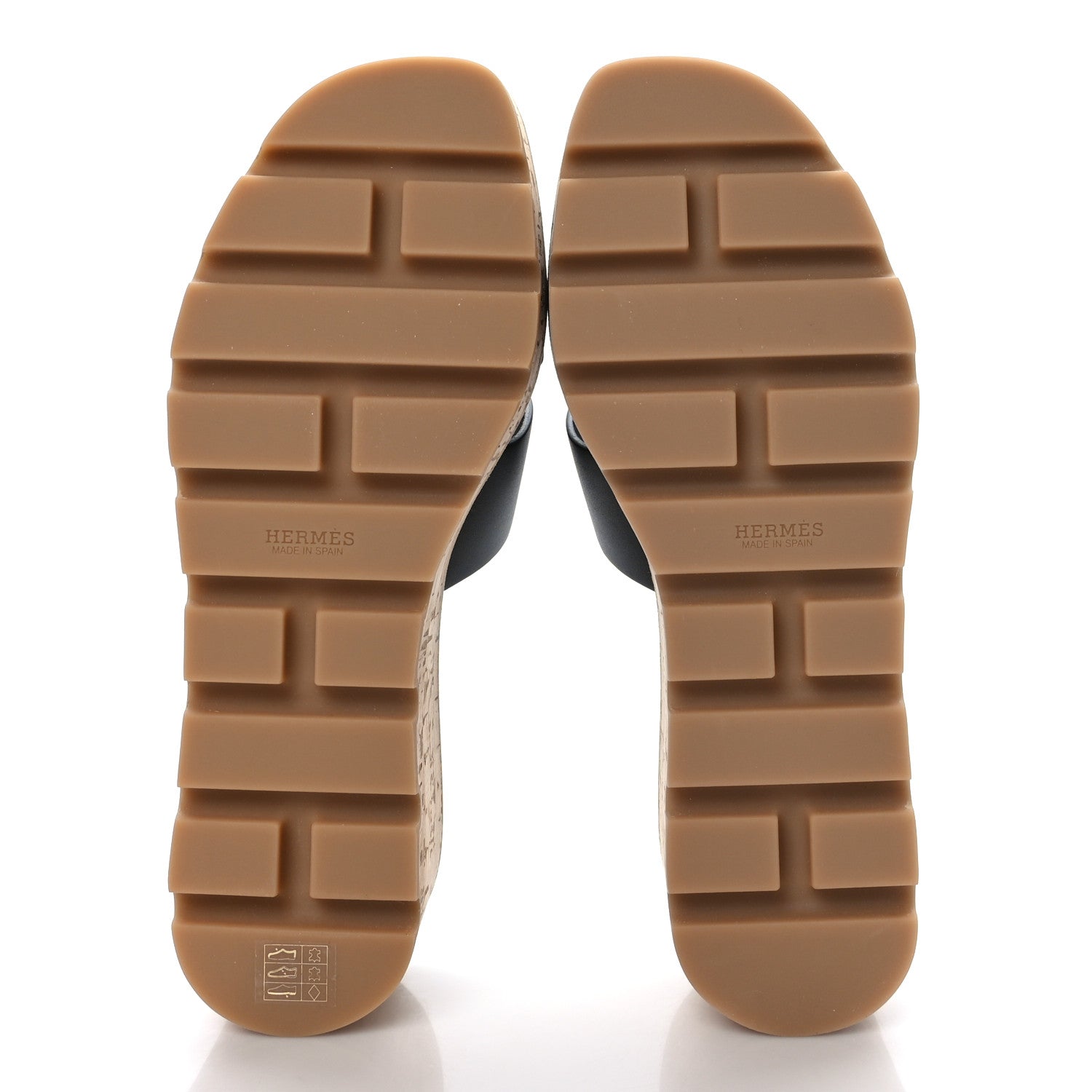 Hermes Calfskin Cork Eze 30 Sandals 37 Black 5 of 9