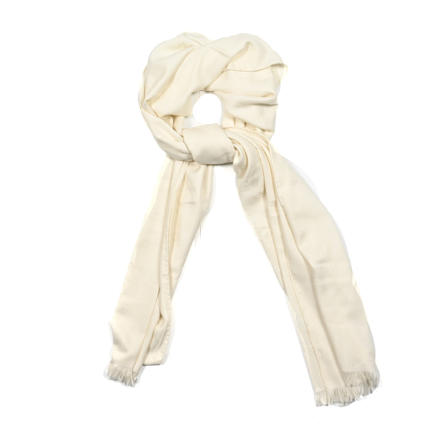Hermes Cashmere Silk New Libris Confettis D'Ex Stole Ivory 1 of 4